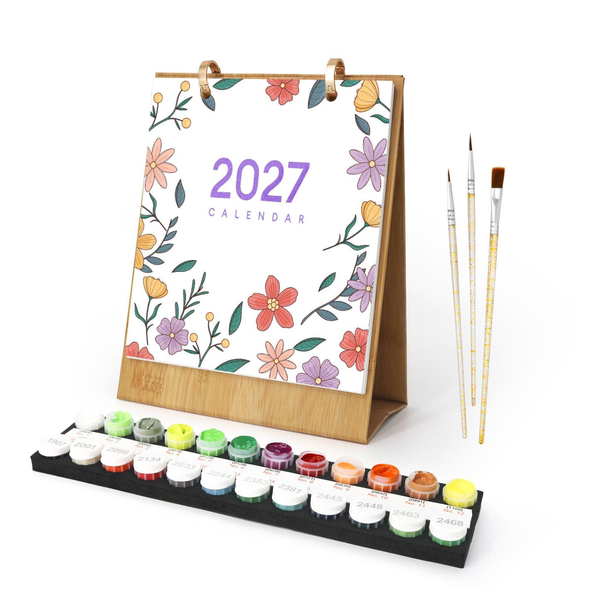 Calendrier 2027 peinture par numéro Fleurs du Jardin, Maison Artsen – vue 1