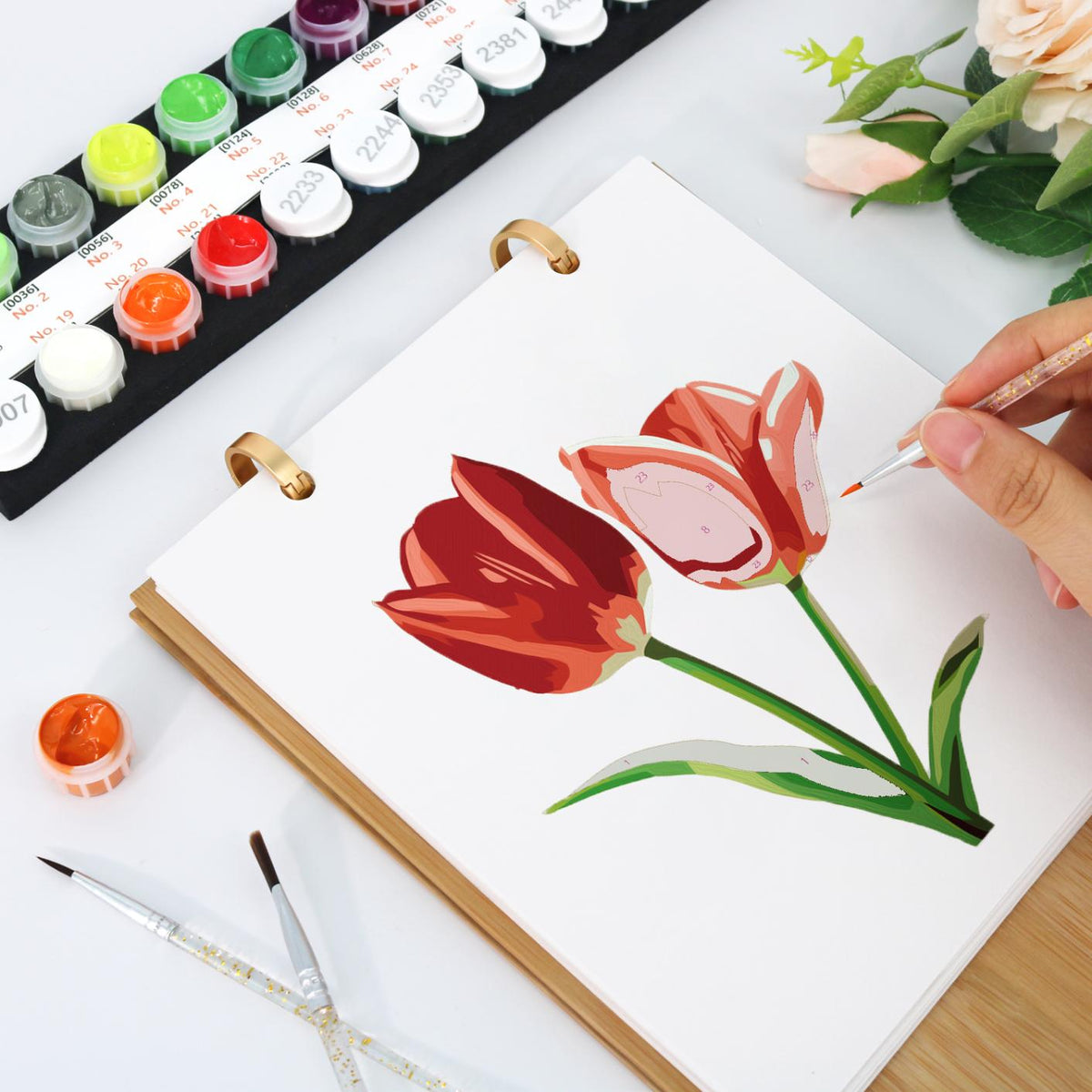 Calendrier 2027 peinture par numéro Fleurs du Jardin, Maison Artsen – vue 5