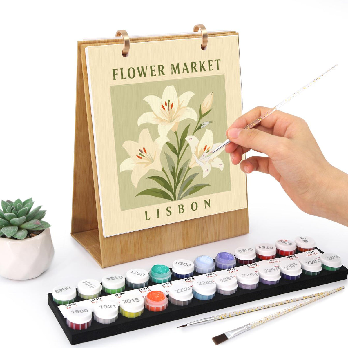 Calendrier 2027 peinture par numéro Marché aux Fleurs, Maison Artsen – vue 9