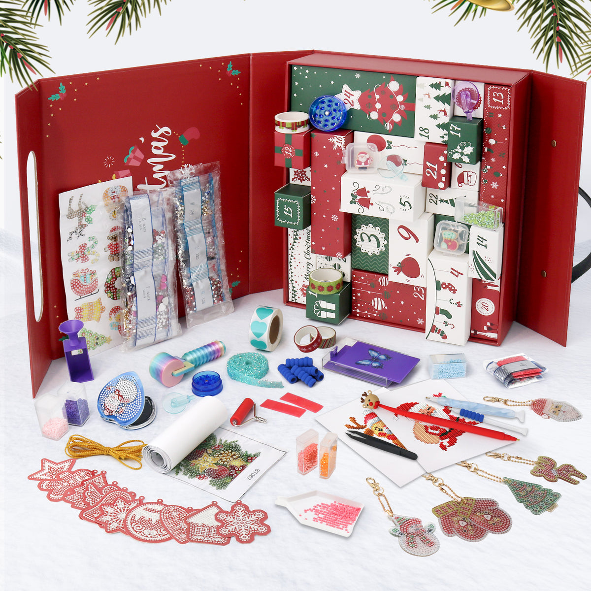 “Christmas Wreath” Diamond Painting Advent Calendar – 24 Surprises – Maison Artsen