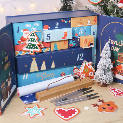 “Festive Garlands” Paint-by-Numbers Advent Calendar – 12 Surprises – Maison Artsen