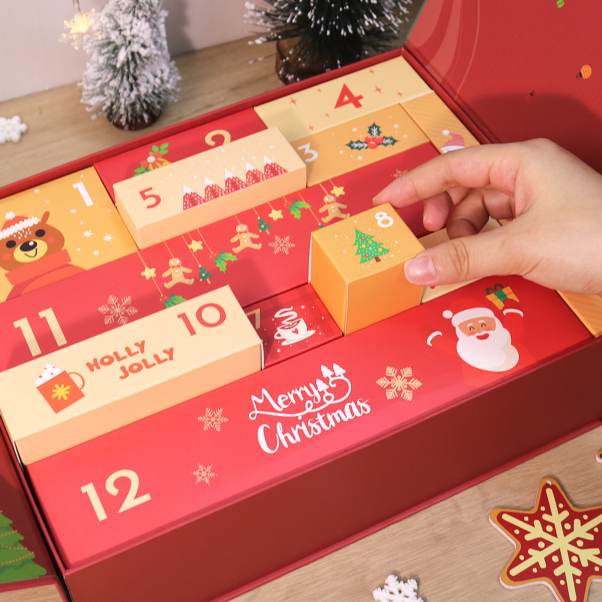 “Santa & Snowman” Paint-by-Numbers Advent Calendar – 12 Surprises – Maison Artsen