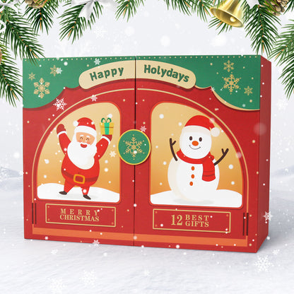 “Santa & Snowman” Paint-by-Numbers Advent Calendar – 12 Surprises – Maison Artsen