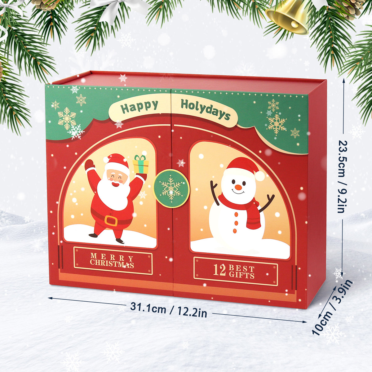“Santa & Snowman” Paint-by-Numbers Advent Calendar – 12 Surprises – Maison Artsen