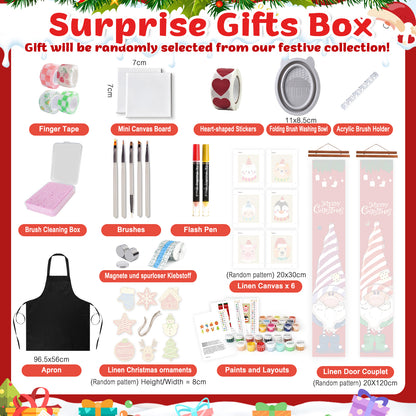 “Santa & Snowman” Paint-by-Numbers Advent Calendar – 12 Surprises – Maison Artsen