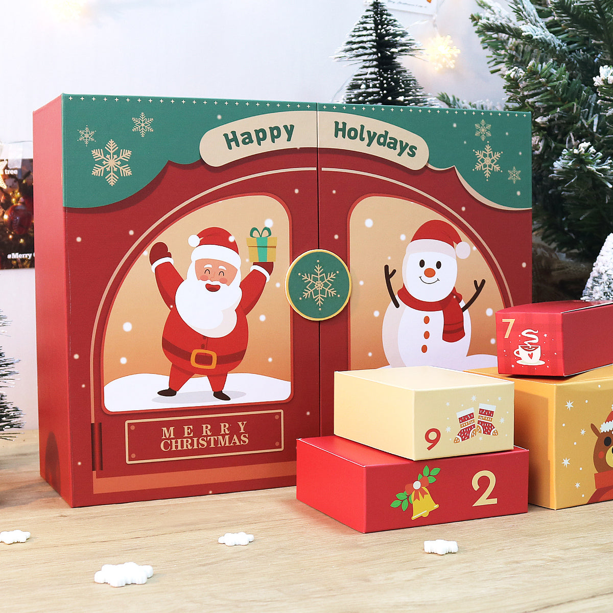 “Santa & Snowman” Paint-by-Numbers Advent Calendar – 12 Surprises – Maison Artsen