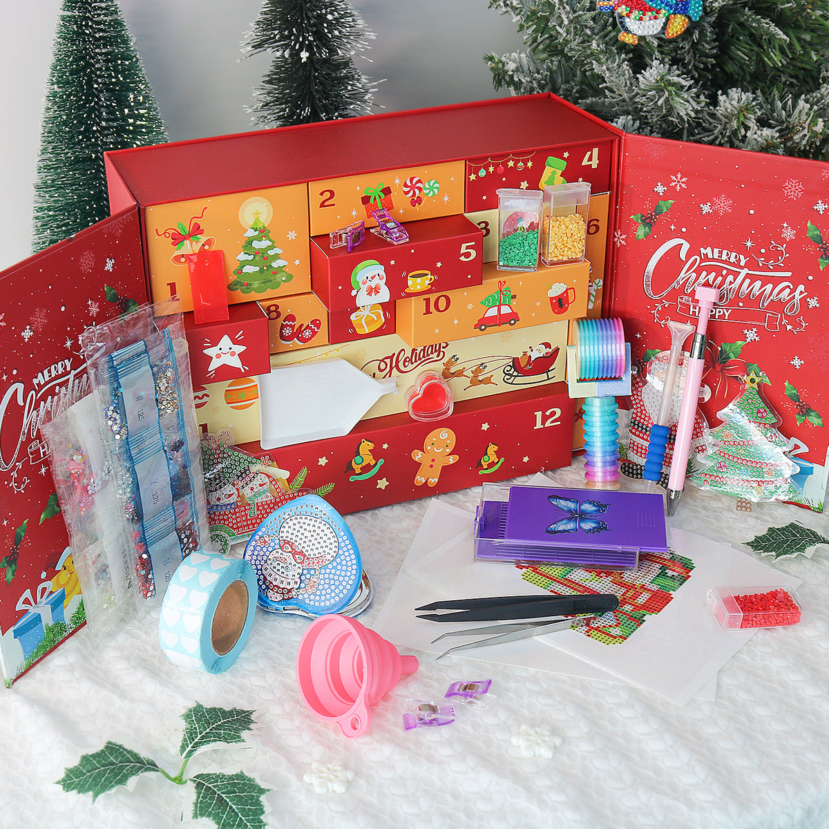Calendrier de l'Avent Diamond painting Père Noël Joyeux Maison Artsen, 12 surprises – vue 14
