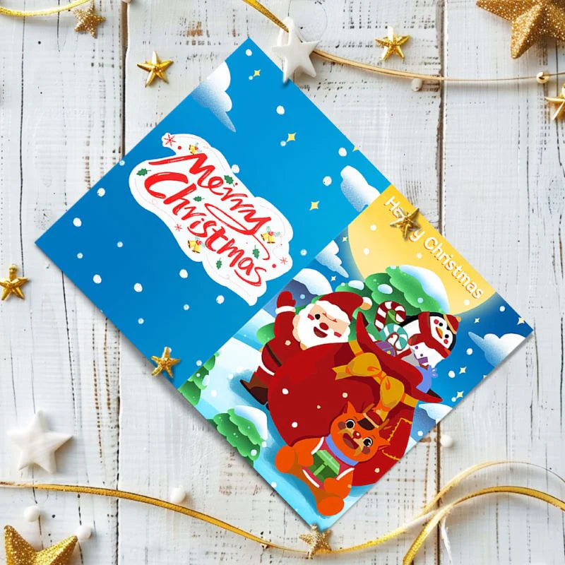 Peinture par numéro Cartes de Noël à Peindre – Série 2 – détail toile – Maison Artsen