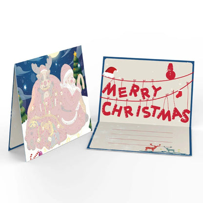 Peinture par numéro Cartes de Noël à Peindre – Série 3 – détail toile – Maison Artsen