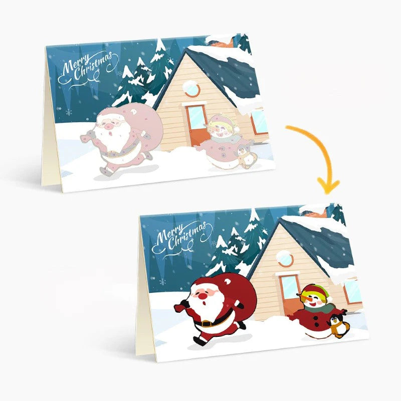 Peinture par numéro Cartes de Noël à Peindre – Série 3 – détail toile – Maison Artsen