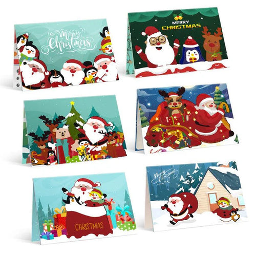 Coffret 6 peintures par numéro Cartes de Noël à Peindre – Série 3 – pour un Noël magique – Maison Artsen