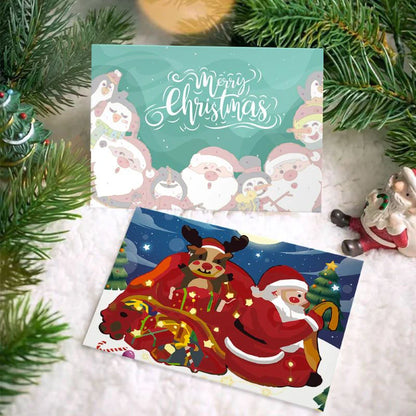 Peinture par numéro Cartes de Noël à Peindre – Série 3 – détail toile – Maison Artsen