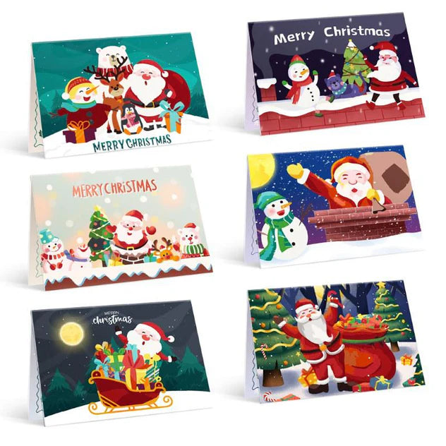 Peinture par numéro Cartes de Noël à Peindre – Série 4 – détail toile – Maison Artsen