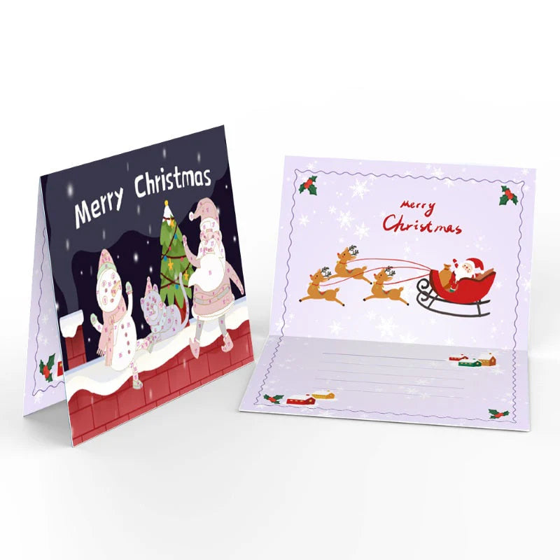 Peinture par numéro Cartes de Noël à Peindre – Série 4 – détail toile – Maison Artsen