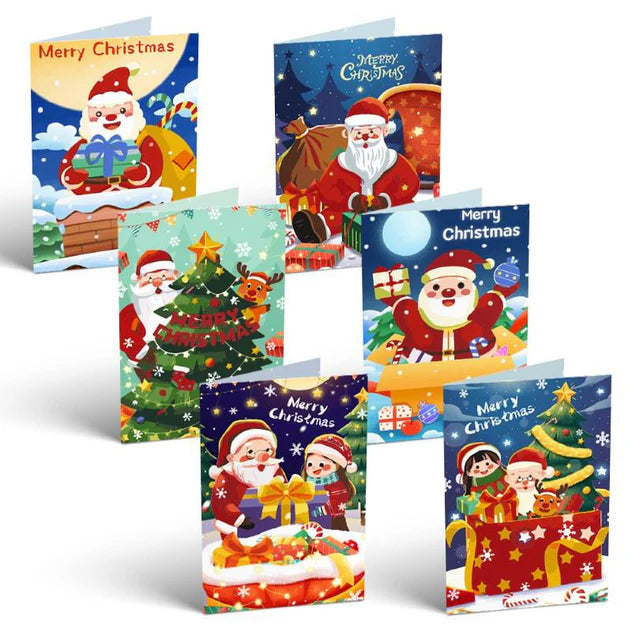 Peinture par numéro Cartes de Noël à Peindre – Série 5 – détail toile – Maison Artsen