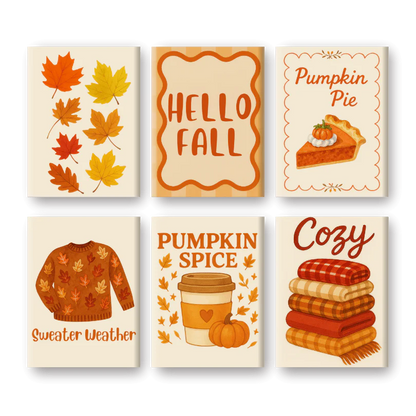 Coffret 6 peintures par numéro Automne – aux couleurs chaudes de l'automne – Maison Artsen