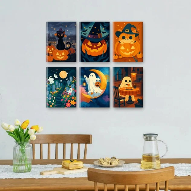 Peintures par numéro Citrouillum Leviosa en décoration murale – sur le thème d'Halloween – Maison Artsen