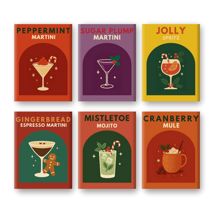 Coffret 6 peintures par numéro Cocktails d’hiver – pour un Noël magique – Maison Artsen