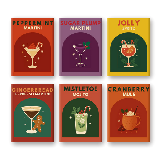 Coffret 6 peintures par numéro Cocktails d’hiver – pour un Noël magique – Maison Artsen