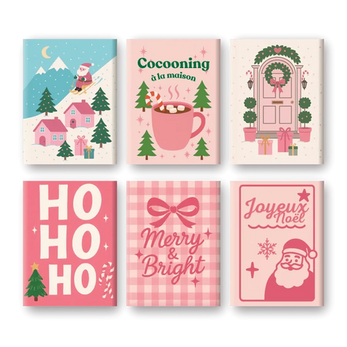 Coffret 6 peintures par numéro Cocooning Vibes – pour une ambiance cocooning et réconfortante – Maison Artsen