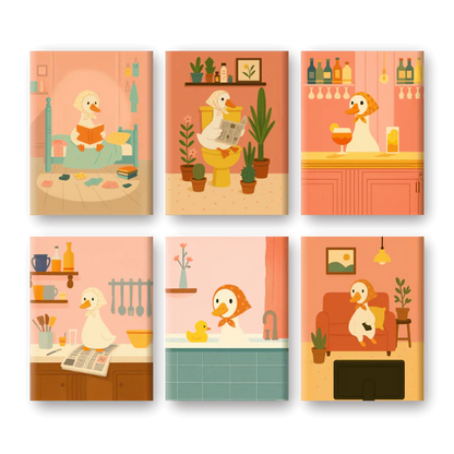 Coffret 6 peintures par numéro Coin-coin – sur le thème des animaux – Maison Artsen
