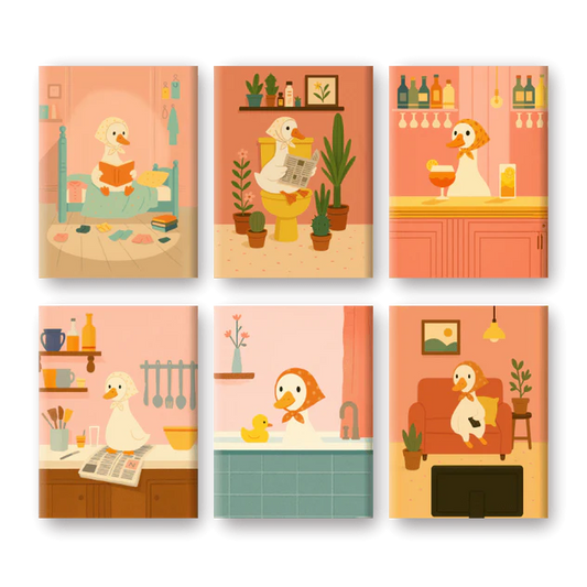 Coffret 6 peintures par numéro Coin-coin – sur le thème des animaux – Maison Artsen