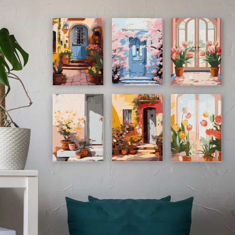 Peintures par numéro Entrées Fleuries en décoration murale – aux paysages inspirants – Maison Artsen