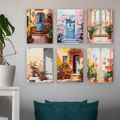 Peintures par numéro Entrées Fleuries en décoration murale – aux paysages inspirants – Maison Artsen