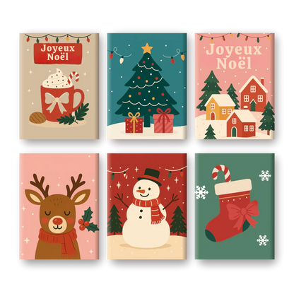 Coffret 6 peintures par numéro Esprit de Noël – pour retrouver l'esprit de Noël – Maison Artsen