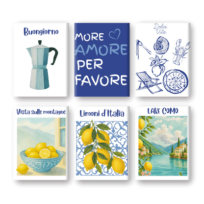 Coffret 6 peintures par numéro Été Italien – aux couleurs de l'Italie – Maison Artsen