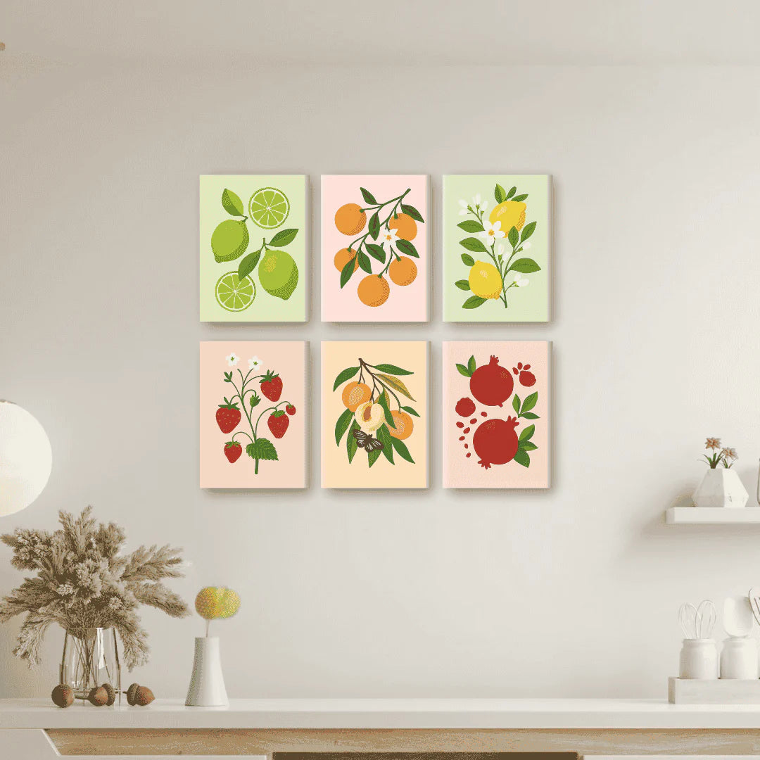 Peintures par numéro Fruits Colorés en décoration murale – sur le thème des fruits – Maison Artsen