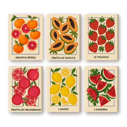 Coffret 6 peintures par numéro Fruits Ibériques – sur le thème de la nature – Maison Artsen