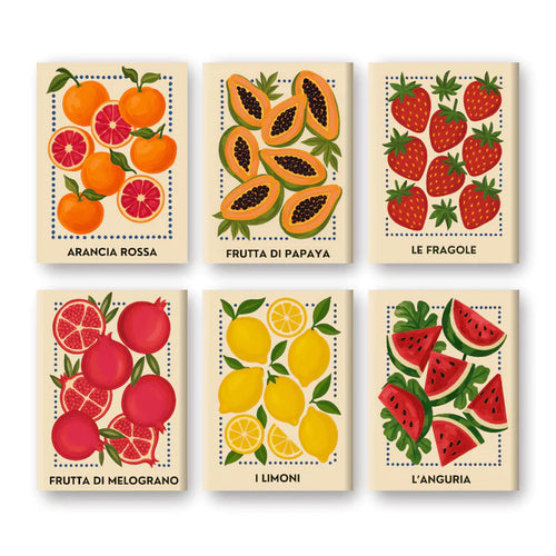 Coffret 6 peintures par numéro Fruits Ibériques – sur le thème de la nature – Maison Artsen