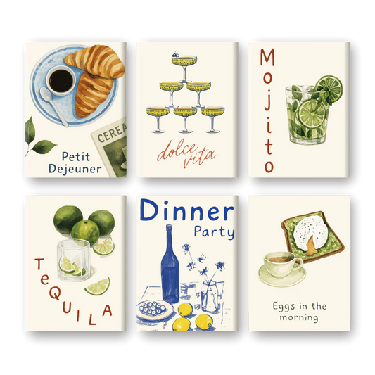 Coffret 6 peintures par numéro Green & Blue – aux couleurs de l'Italie – Maison Artsen