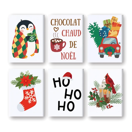 Coffret 6 peintures par numéro Hello Winter – pour accueillir l'hiver – Maison Artsen