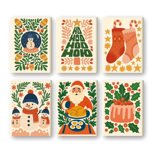 Coffret 6 peintures par numéro Ho-Ho-Ho – pour un Noël magique – Maison Artsen