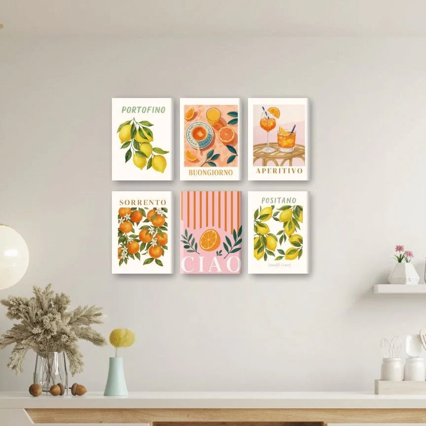 "Italian Fruit" Paint-by-Numbers Set, 6 Canvases, complete set – Maison Artsen
