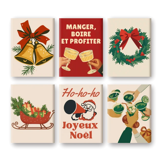 Coffret 6 peintures par numéro La fête de Noël – pour un Noël magique – Maison Artsen
