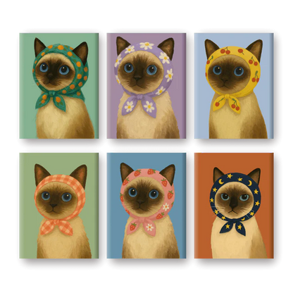 Coffret 6 peintures par numéro Le chat est roi – sur le thème des animaux – Maison Artsen