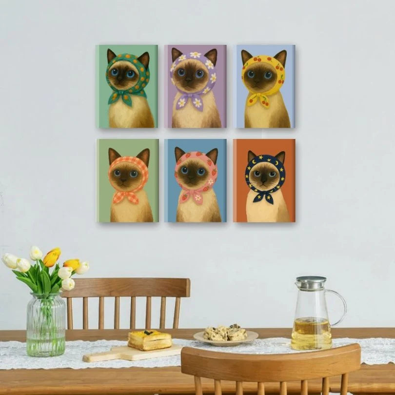 Peintures par numéro Le chat est roi en décoration murale – sur le thème des animaux – Maison Artsen