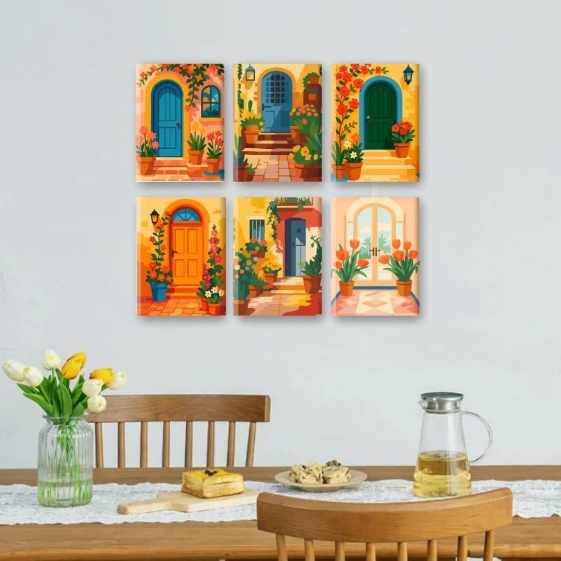 Peintures par numéro Maisons Fleuries en décoration murale – aux couleurs du Sud – Maison Artsen