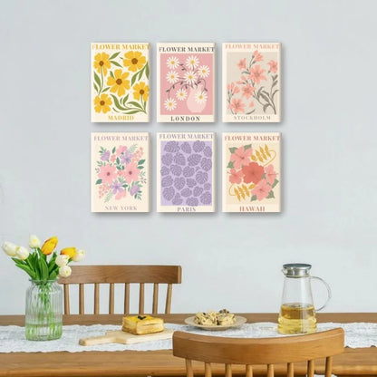 Peintures par numéro Marchés, Fleurs, Villes en décoration murale – sur le thème de la nature – Maison Artsen