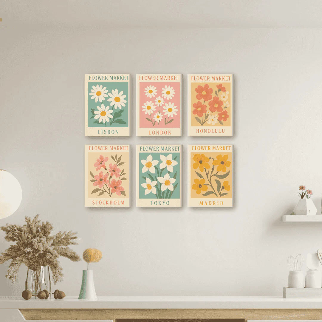 Peintures par numéro Market Flower en décoration murale – sur le thème de la nature – Maison Artsen