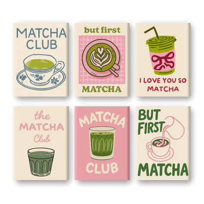 Coffret 6 peintures par numéro Matcha Club – aux couleurs inspirantes – Maison Artsen