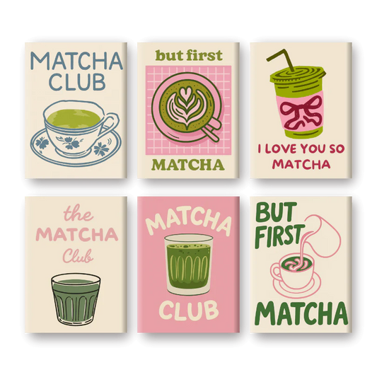 Coffret 6 peintures par numéro Matcha Club – aux couleurs inspirantes – Maison Artsen