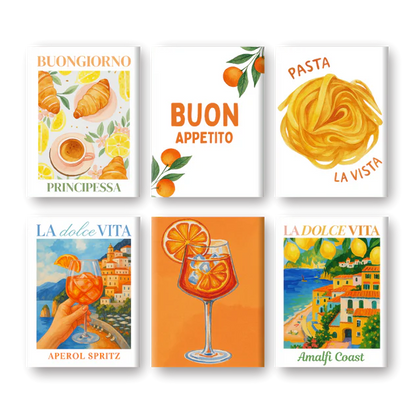 Coffret 6 peintures par numéro Miaaam – aux couleurs de l'Italie – Maison Artsen