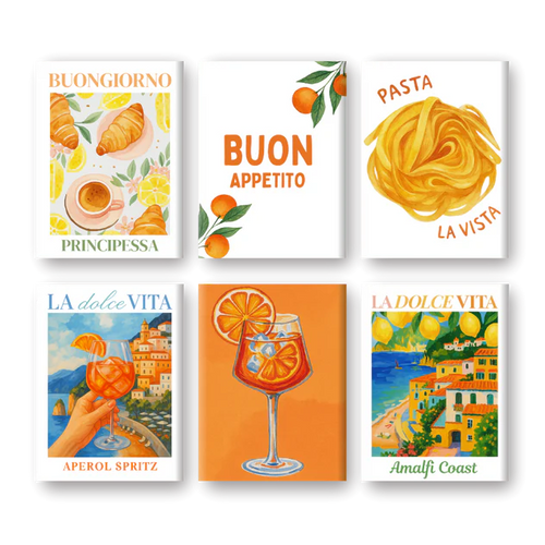Coffret 6 peintures par numéro Miaaam – aux couleurs de l'Italie – Maison Artsen