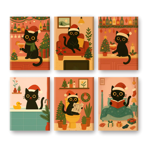 Coffret 6 peintures par numéro Miaouël – sur le thème des animaux – Maison Artsen