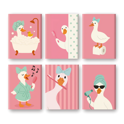 Coffret 6 peintures par numéro Mimi-Canard – sur le thème des animaux – Maison Artsen
