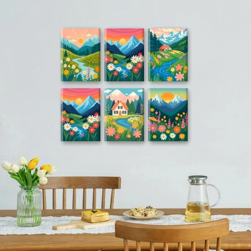 Peintures par numéro Paysages Colorés en décoration murale – aux paysages inspirants – Maison Artsen